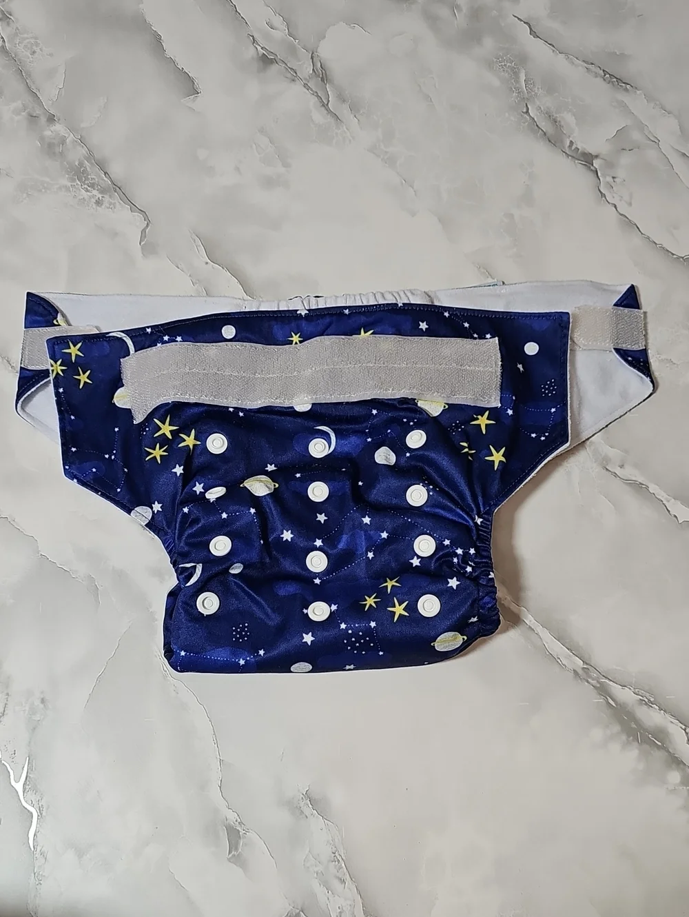 Large Reusable Pocket Cloth Diaper Adjustable Snaps Velcro Closure